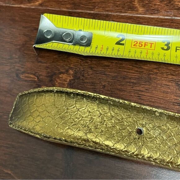 Vintage Metallic Gold Belt With Crystal XXX Buckle main image 5